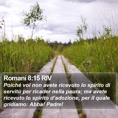 Romani 8:15 RIV Bible Verse Image