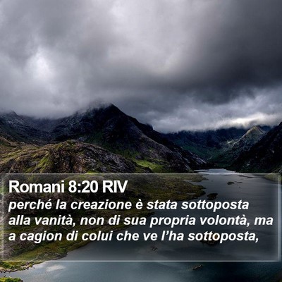Romani 8:20 RIV Bible Verse Image
