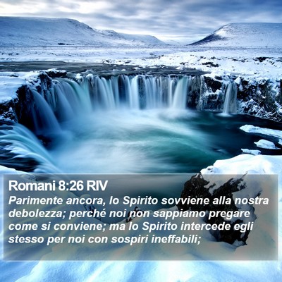 Romani 8:26 RIV Bible Verse Image