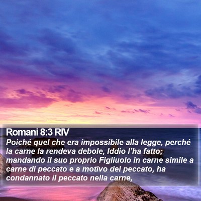 Romani 8:3 RIV Bible Verse Image