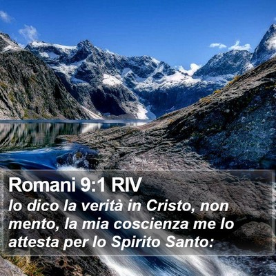 Romani 9:1 RIV Bible Verse Image