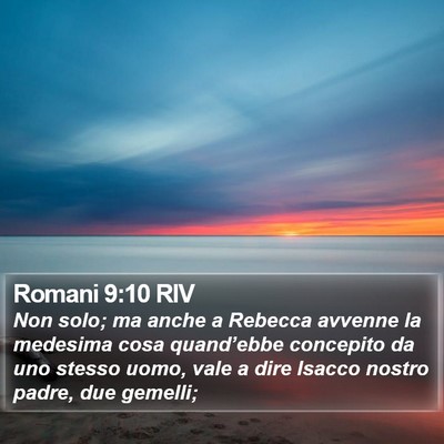 Romani 9:10 RIV Bible Verse Image