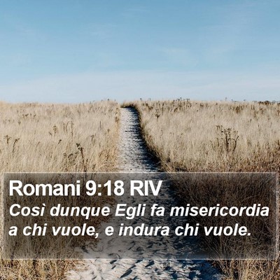 Romani 9:18 RIV Bible Verse Image