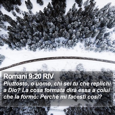 Romani 9:20 RIV Bible Verse Image
