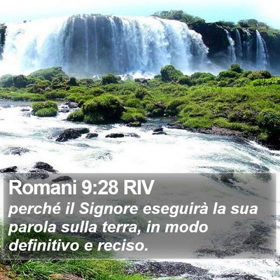 Romani 9:28 RIV Bible Verse Image