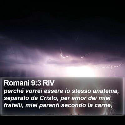 Romani 9:3 RIV Bible Verse Image
