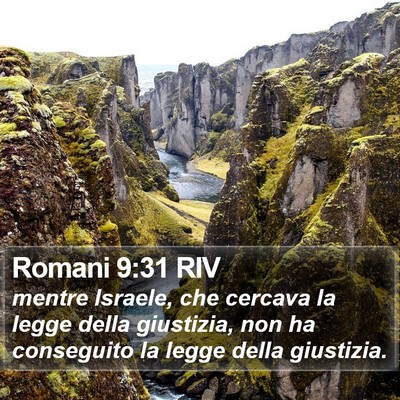 Romani 9:31 RIV Bible Verse Image