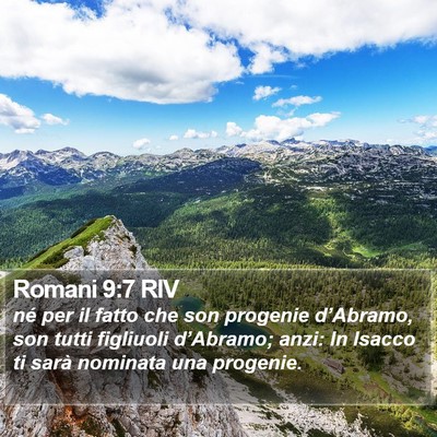 Romani 9:7 RIV Bible Verse Image