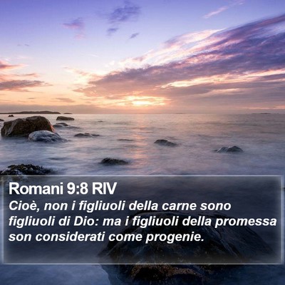 Romani 9:8 RIV Bible Verse Image