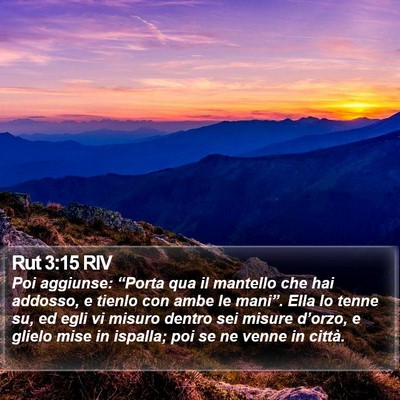 Rut 3:15 RIV Bible Verse Image
