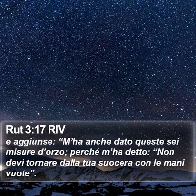 Rut 3:17 RIV Bible Verse Image