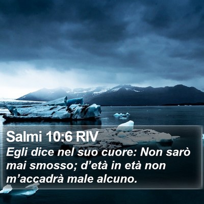Salmi 10:6 RIV Bible Verse Image