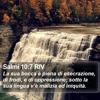 Salmi 10:7 RIV Bible Verse Image