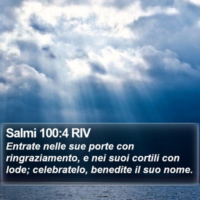 Salmi 100:4 RIV Bible Verse Image