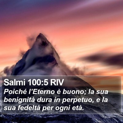 Salmi 100:5 RIV Bible Verse Image