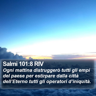 Salmi 101:8 RIV Bible Verse Image