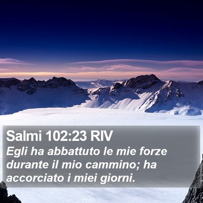 Salmi 102:23 RIV Bible Verse Image