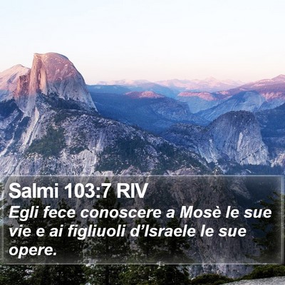Salmi 103:7 RIV Bible Verse Image