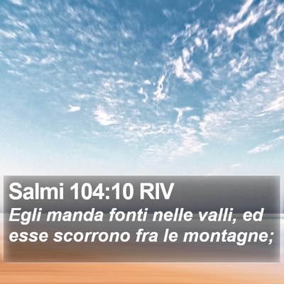 Salmi 104:10 RIV Bible Verse Image
