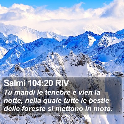 Salmi 104:20 RIV Bible Verse Image