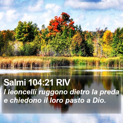 Salmi 104:21 RIV Bible Verse Image