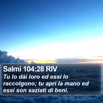 Salmi 104:28 RIV Bible Verse Image
