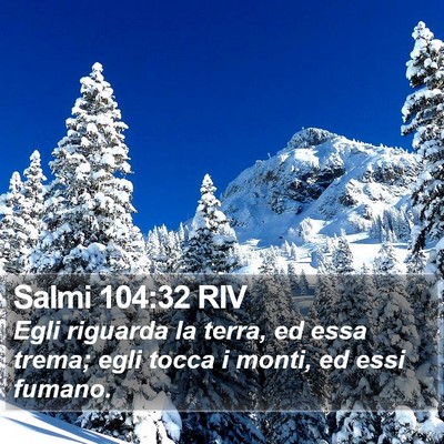 Salmi 104:32 RIV Bible Verse Image