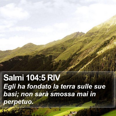 Salmi 104:5 RIV Bible Verse Image