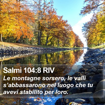 Salmi 104:8 RIV Bible Verse Image