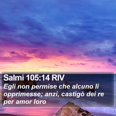 Salmi 105:14 RIV Bible Verse Image