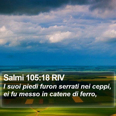 Salmi 105:18 RIV Bible Verse Image