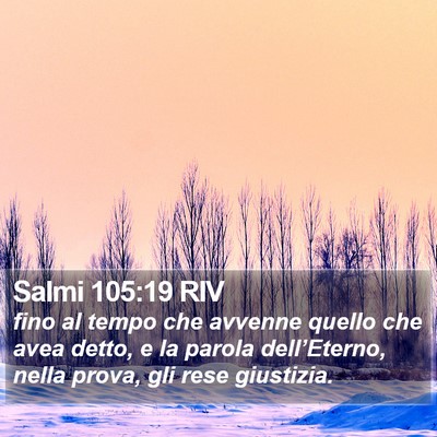 Salmi 105:19 RIV Bible Verse Image