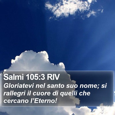 Salmi 105:3 RIV Bible Verse Image