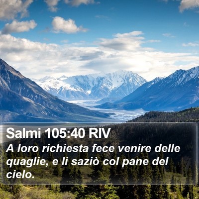 Salmi 105:40 RIV Bible Verse Image