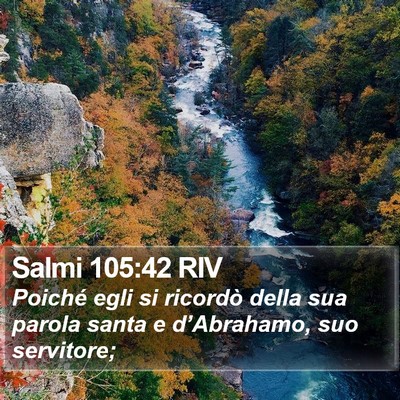 Salmi 105:42 RIV Bible Verse Image