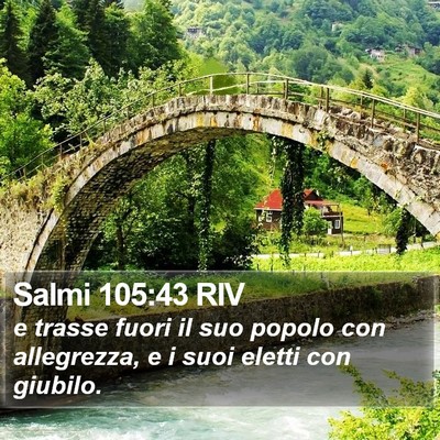 Salmi 105:43 RIV Bible Verse Image