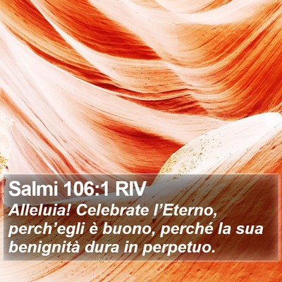 Salmi 106:1 RIV Bible Verse Image