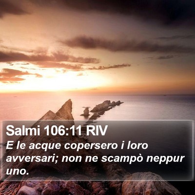 Salmi 106:11 RIV Bible Verse Image