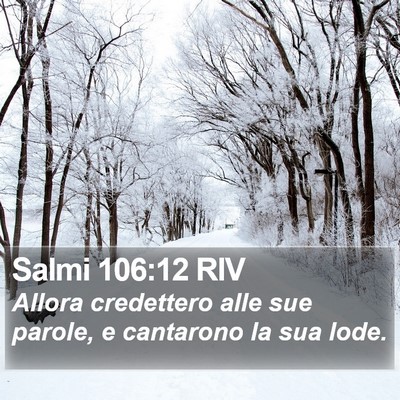 Salmi 106:12 RIV Bible Verse Image