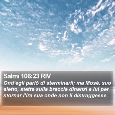 Salmi 106:23 RIV Bible Verse Image