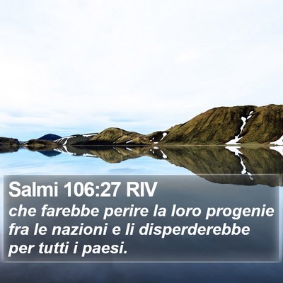 Salmi 106:27 RIV Bible Verse Image