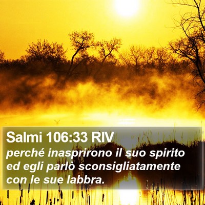 Salmi 106:33 RIV Bible Verse Image