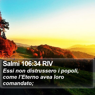 Salmi 106:34 RIV Bible Verse Image
