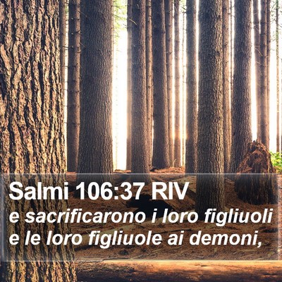 Salmi 106:37 RIV Bible Verse Image