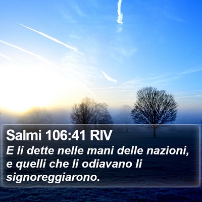Salmi 106:41 RIV Bible Verse Image