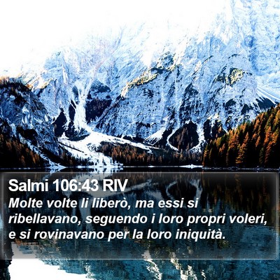 Salmi 106:43 RIV Bible Verse Image