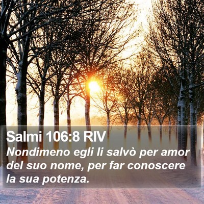 Salmi 106:8 RIV Bible Verse Image