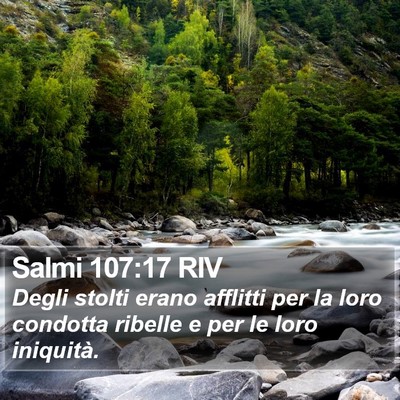 Salmi 107:17 RIV Bible Verse Image