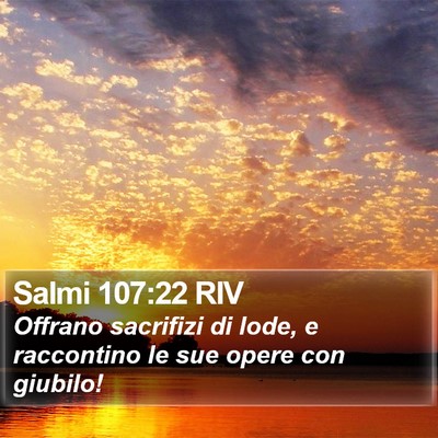 Salmi 107:22 RIV Bible Verse Image