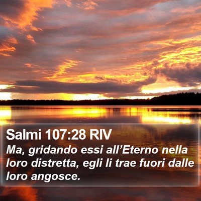 Salmi 107:28 RIV Bible Verse Image
